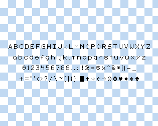 A thin pixel art font.